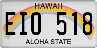 HI license plate EIO518