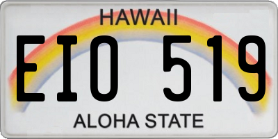 HI license plate EIO519