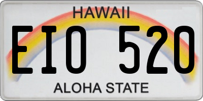 HI license plate EIO520