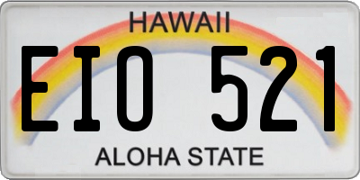 HI license plate EIO521