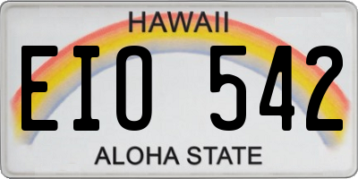 HI license plate EIO542