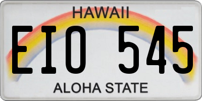 HI license plate EIO545