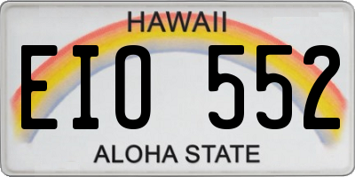 HI license plate EIO552