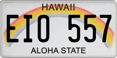 HI license plate EIO557
