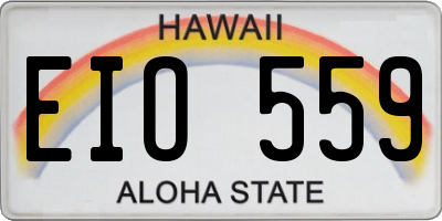 HI license plate EIO559