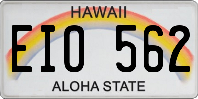 HI license plate EIO562