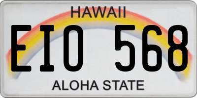 HI license plate EIO568