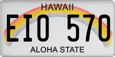 HI license plate EIO570