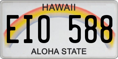 HI license plate EIO588