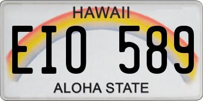 HI license plate EIO589