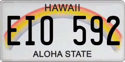 HI license plate EIO592
