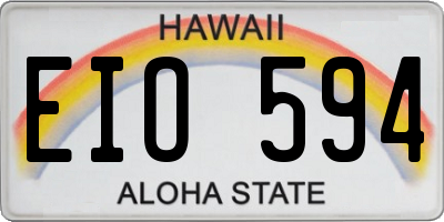 HI license plate EIO594