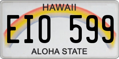 HI license plate EIO599