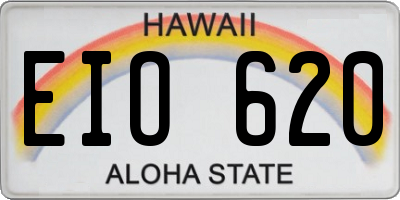 HI license plate EIO620
