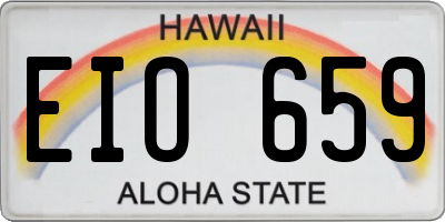 HI license plate EIO659