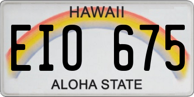 HI license plate EIO675