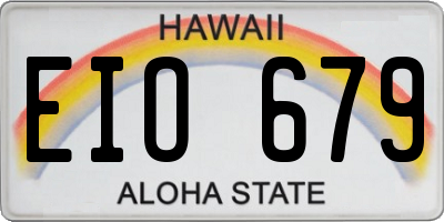 HI license plate EIO679