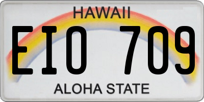 HI license plate EIO709