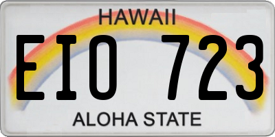 HI license plate EIO723
