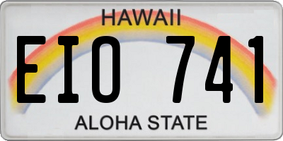 HI license plate EIO741