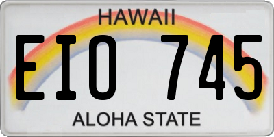 HI license plate EIO745