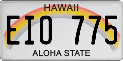 HI license plate EIO775