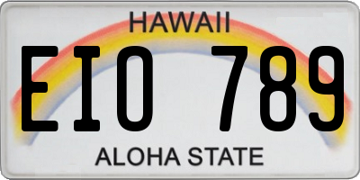 HI license plate EIO789