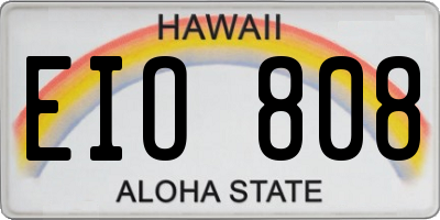 HI license plate EIO808