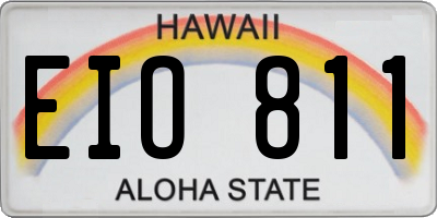 HI license plate EIO811