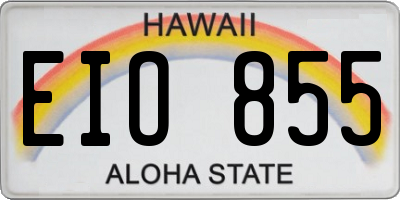 HI license plate EIO855