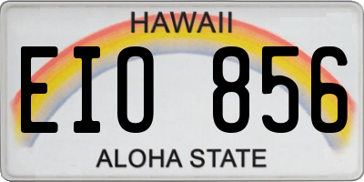 HI license plate EIO856