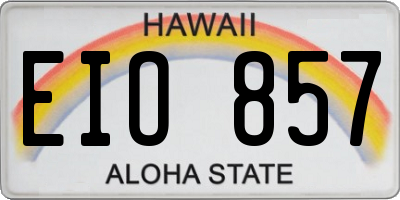 HI license plate EIO857