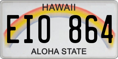 HI license plate EIO864