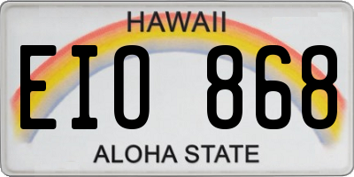 HI license plate EIO868