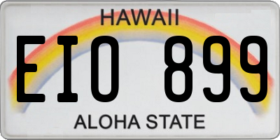 HI license plate EIO899