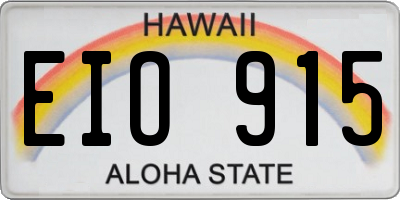 HI license plate EIO915