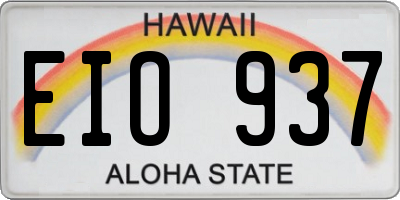 HI license plate EIO937