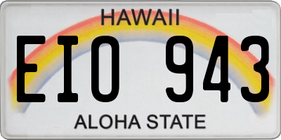 HI license plate EIO943