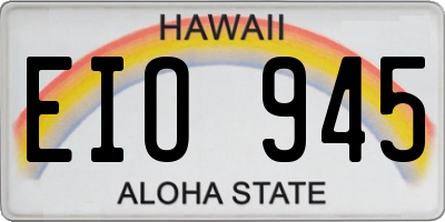 HI license plate EIO945