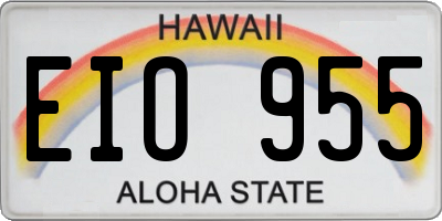 HI license plate EIO955