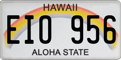 HI license plate EIO956