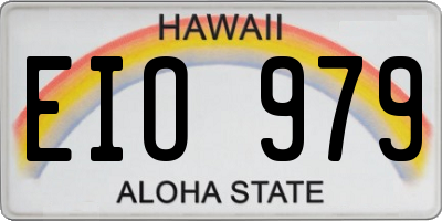 HI license plate EIO979