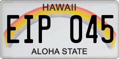 HI license plate EIP045