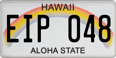 HI license plate EIP048