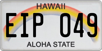 HI license plate EIP049