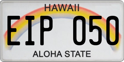 HI license plate EIP050