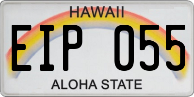 HI license plate EIP055