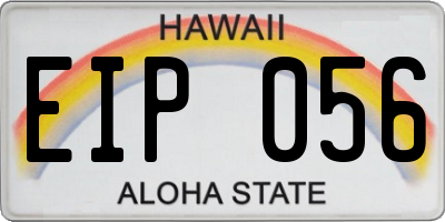 HI license plate EIP056