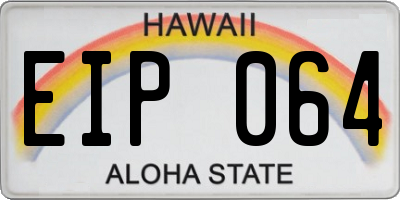 HI license plate EIP064