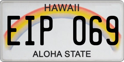 HI license plate EIP069